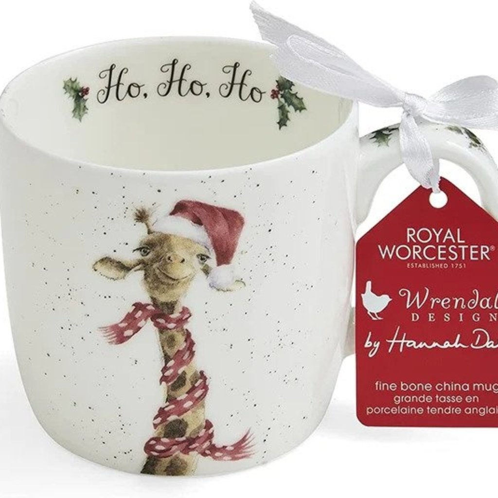 Wrendale Designs 'Ho, Ho, Ho' (Giraffe) Christmas Mug - 11oz