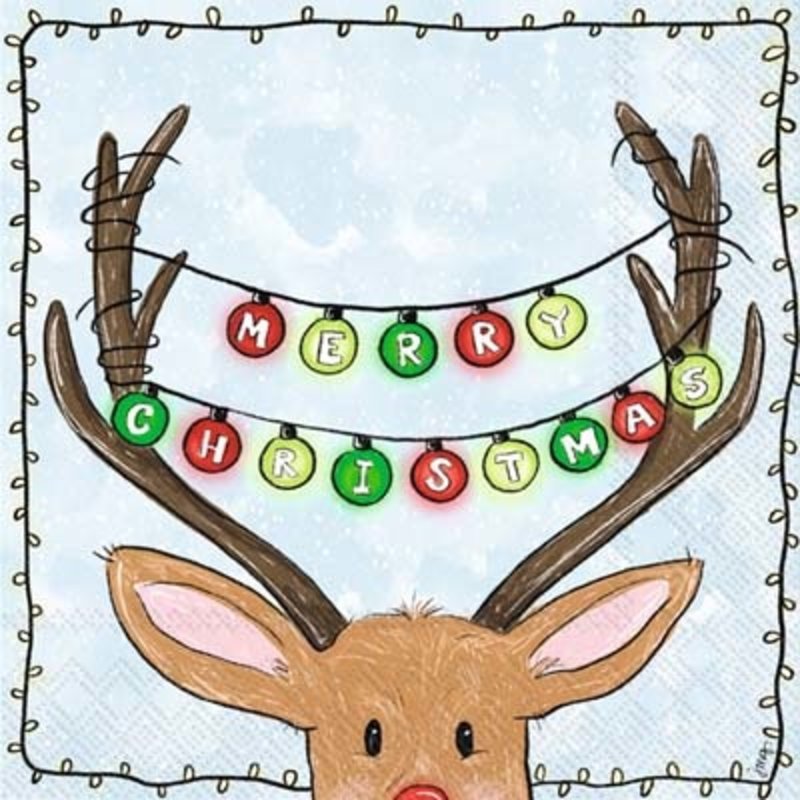 Ihr- Ideal Home Range Merry Reindeer - Cocktail Napkins