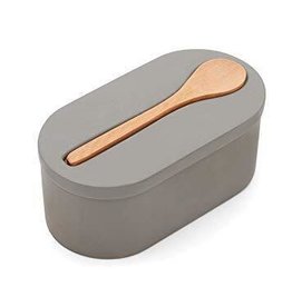 Fox Run Cement Double Salt Cellar w/Spoon