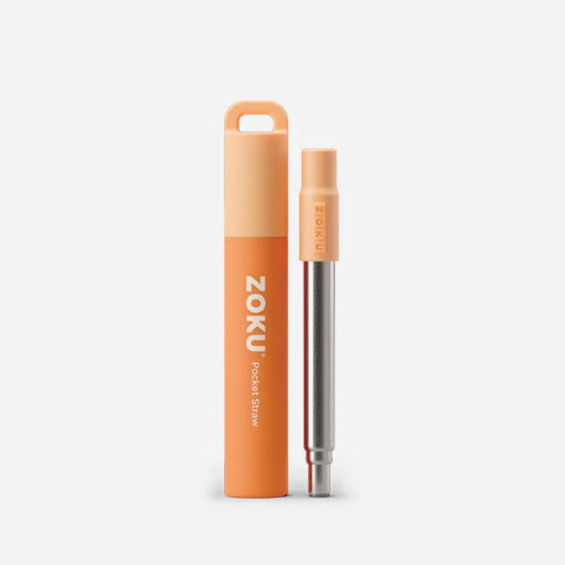 Zoku Reusable Pocket Straw - Orange