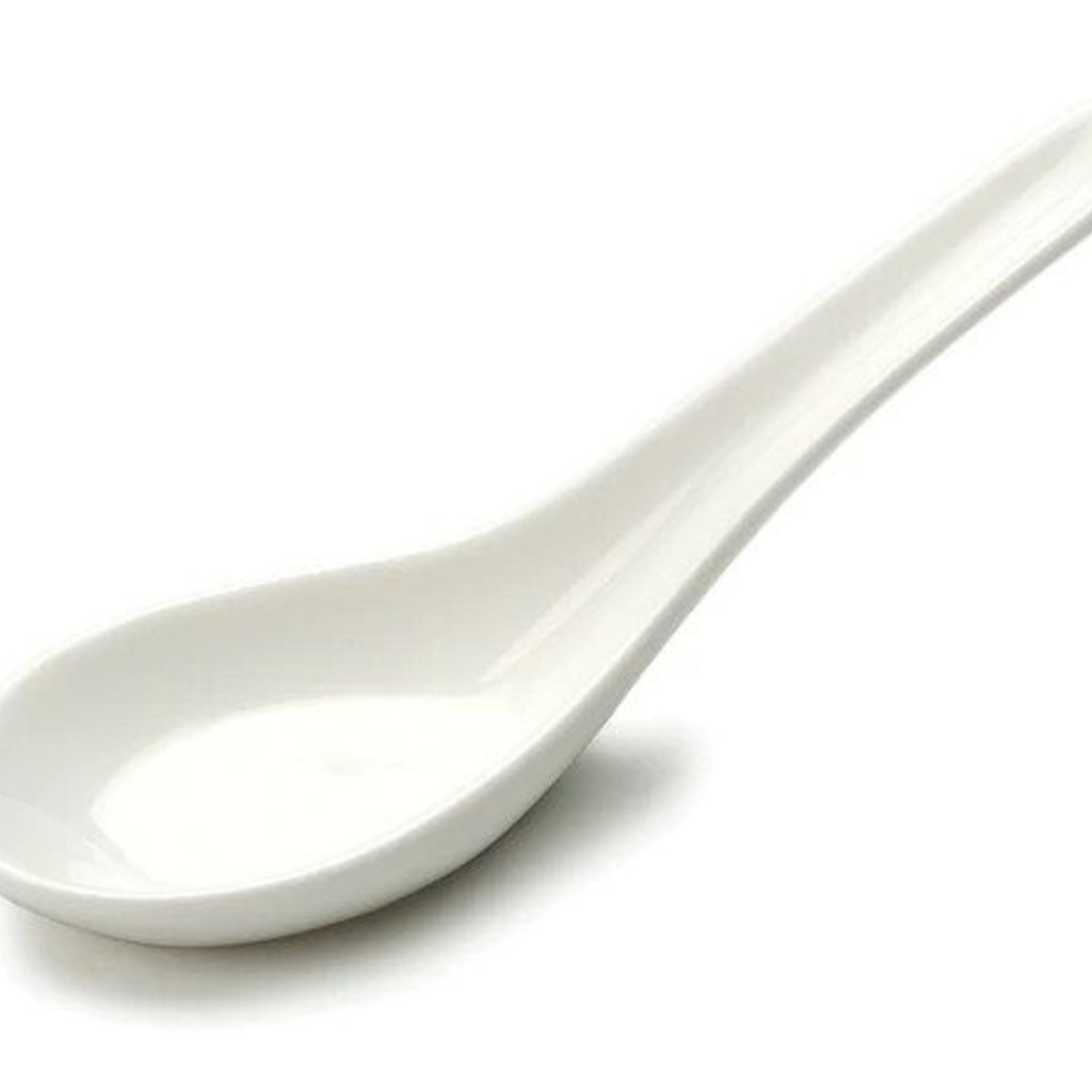RSVP Asian Soup Spoon - White