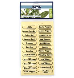 RSVP Clear Spice Labels