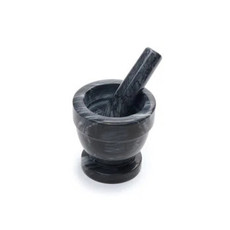 Fox Run Black Marble Mortar & Pestle 3"