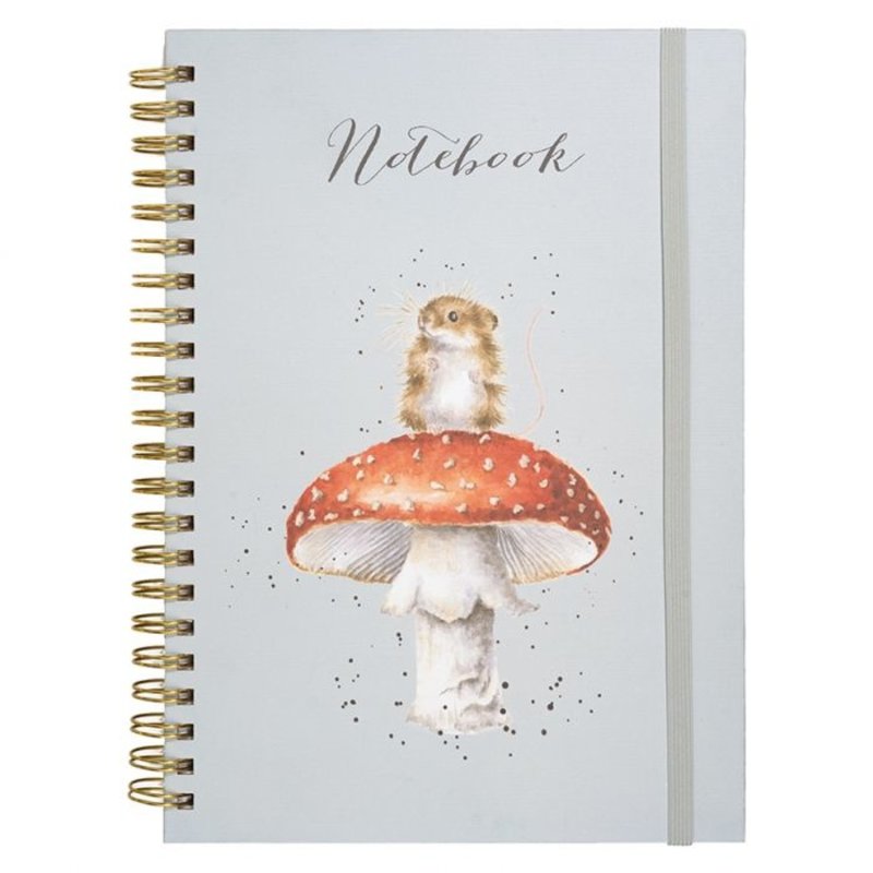 Wrendale Designs 'He's A Fun-Gi' Large Spiral Bound Notebook  -  Mouse