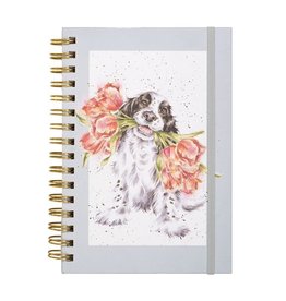 Wrendale Designs 'Blooming With Love' Spiral Bound Note book -  Dog