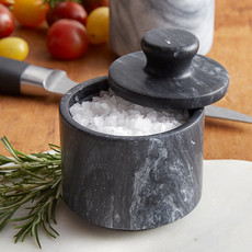 Fox Run 3" Black Marble Salt Cellar