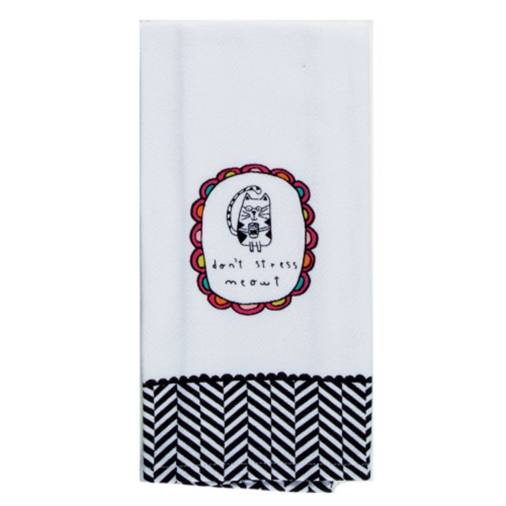 Kay Dee Designs Pet-itudes Tea Towel - Don't Stress Meowt