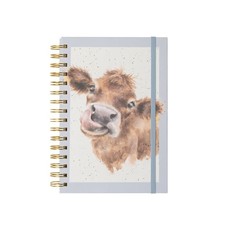 Wrendale Designs Spiral Bound Note book 'Mooo'  Cow - Blue