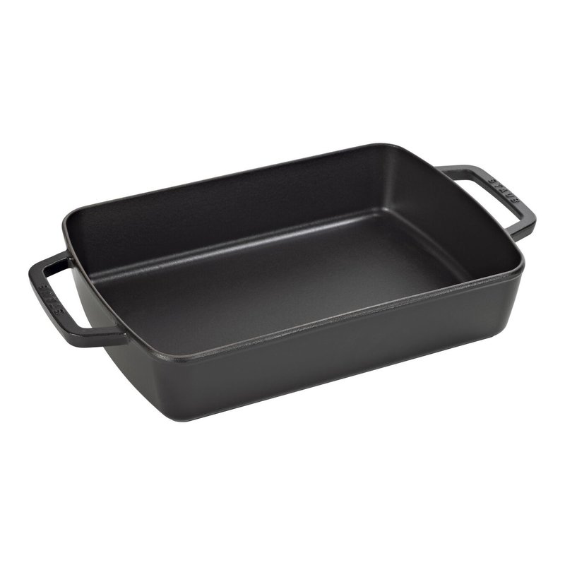 Staub Black Rectangular Roasting Pan - 12" x 8"