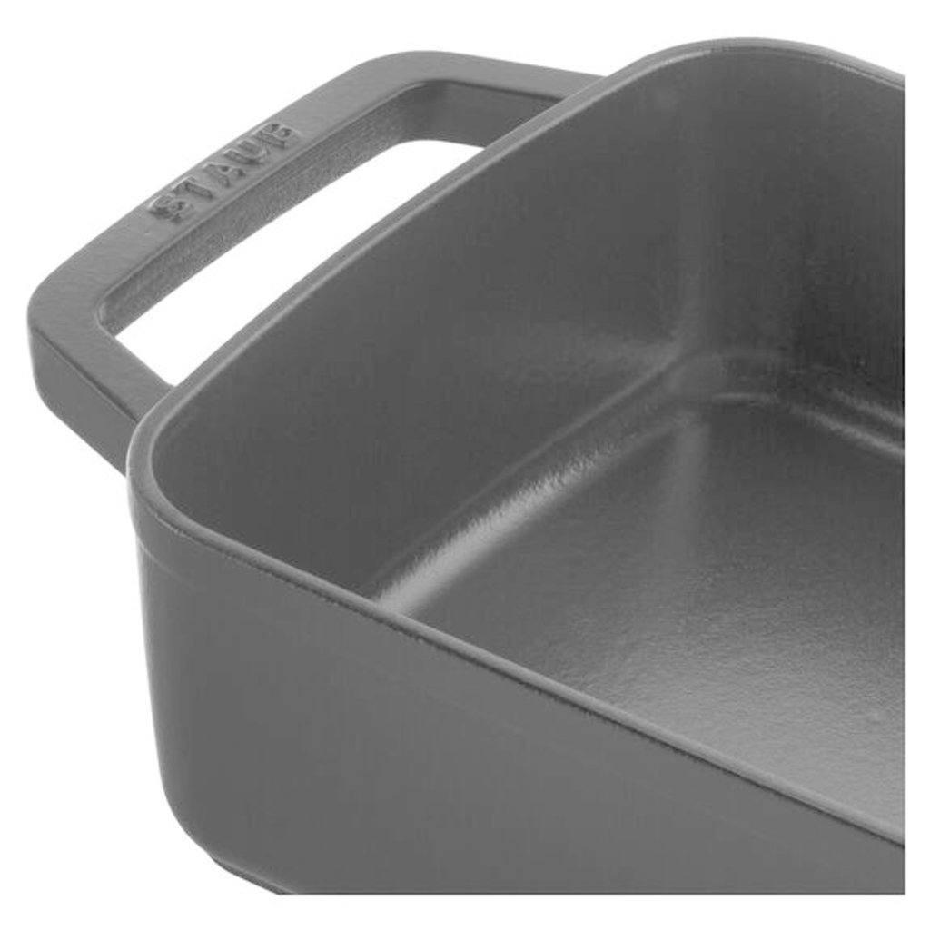 Staub Black Rectangular Roasting Pan - 12" x 8"