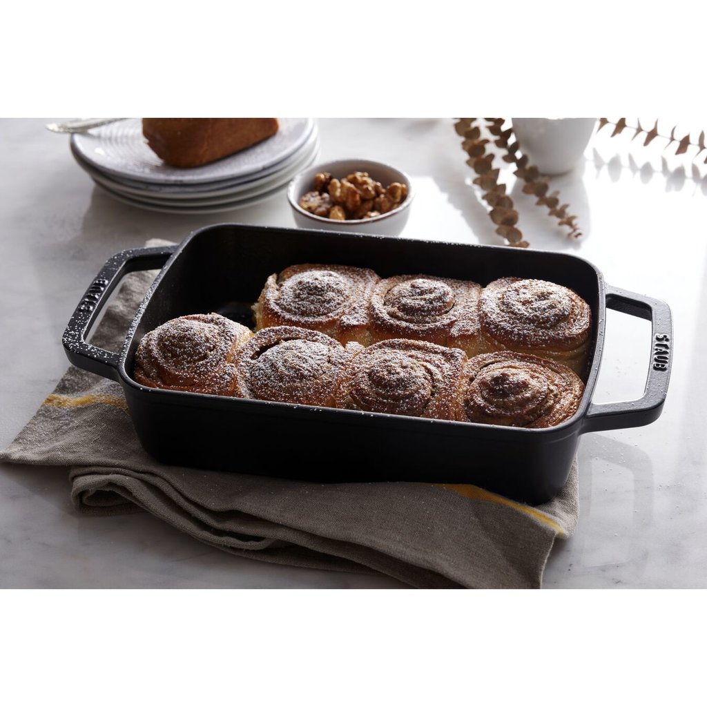 Staub Black Rectangular Roasting Pan - 12" x 8"