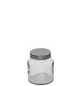 Port Style Glass Jar with Screw Top Lid