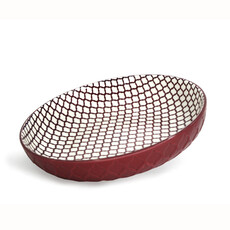 BIA Textured Shallow Bowl 8.25" - Red