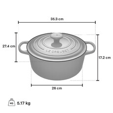 Le Creuset Round French Oven 5.3L  - Sage