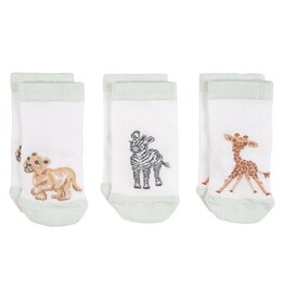 Wrendale Designs Little Savannah Baby Socks 0-6M - Set of 3