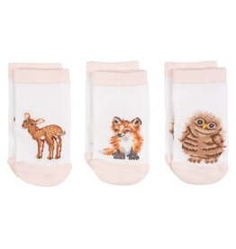 Wrendale Designs Baby Socks 6-12M S/3 - Little Forest