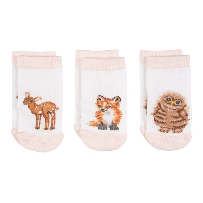 Wrendale Designs Baby Socks 6-12M S/3 - Little Forest