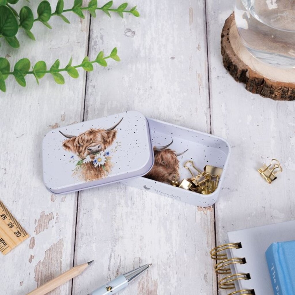 Wrendale Designs 'Daisy Coo'  Highland Cow Mini Tin