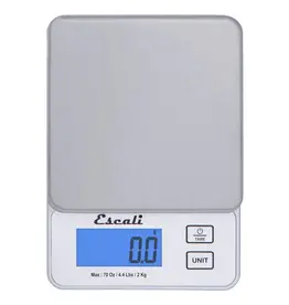 Escali Vera Compact Digital Scale - 4.4 lb / 2 Kg, Silver-Grey