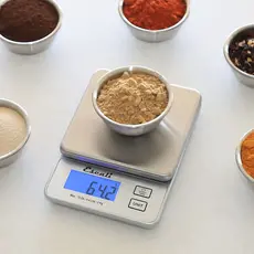 Escali Vera Compact Digital Scale - 4.4 lb / 2 Kg, Silver-Grey