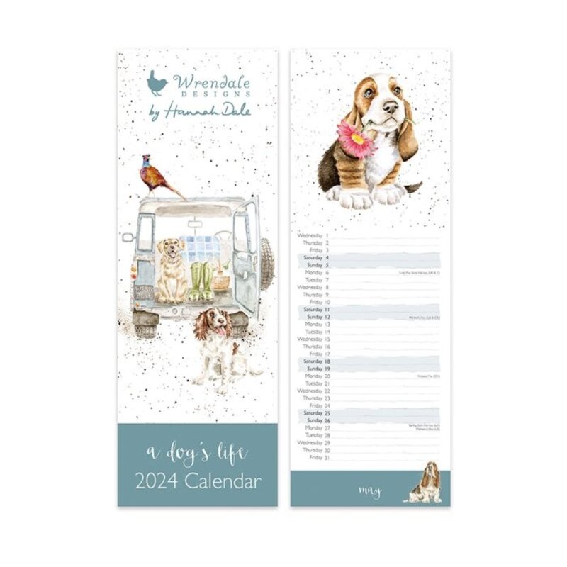 Wrendale Designs 'A Dog's Life' 2024 Slim Calendar