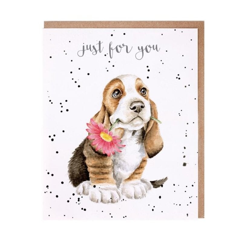 Wrendale Designs 'Just For You' Basset Hound Card