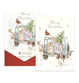 Wrendale Designs 'Driving Home for Christmas' 8pk Christmas Cards