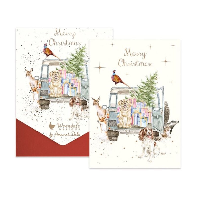 Wrendale Designs 'Driving Home for Christmas' 8pk Christmas Cards