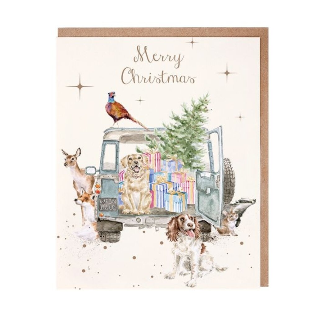 Wrendale Designs 'Driving Home for Christmas' 8pk Christmas Cards
