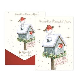 Wrendale Designs 'Please Stop Here' 8pk Christmas Cards (Robin)