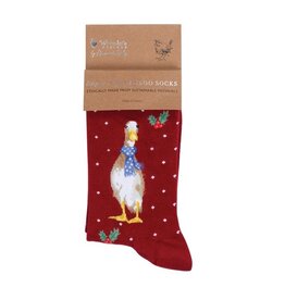 Wrendale Designs 'Christmas Scarves' Duck Christmas Socks