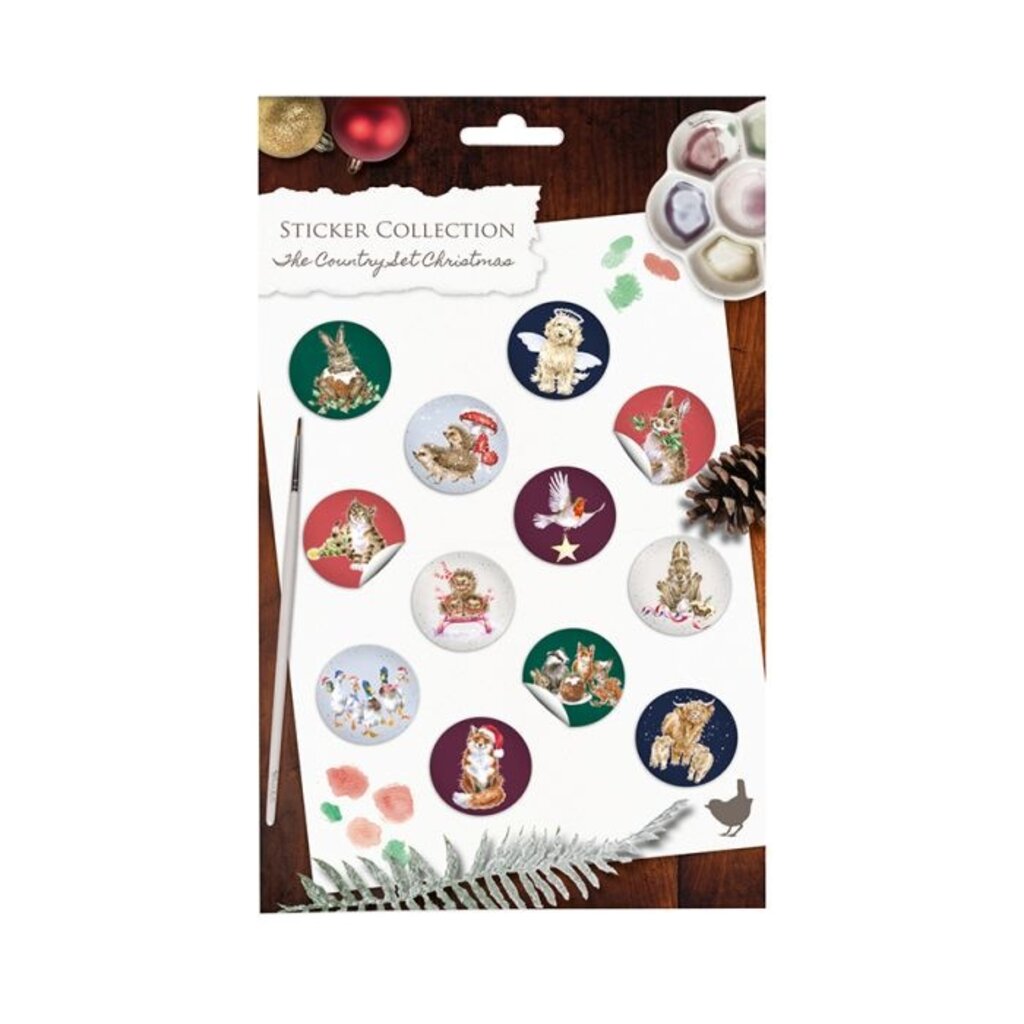 Wrendale Designs 'The Country Set Christmas' Sticker Collection