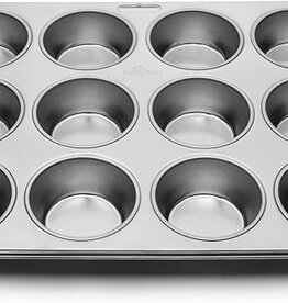 Fox Run Muffin Pan 12 cup - Stainless Steel