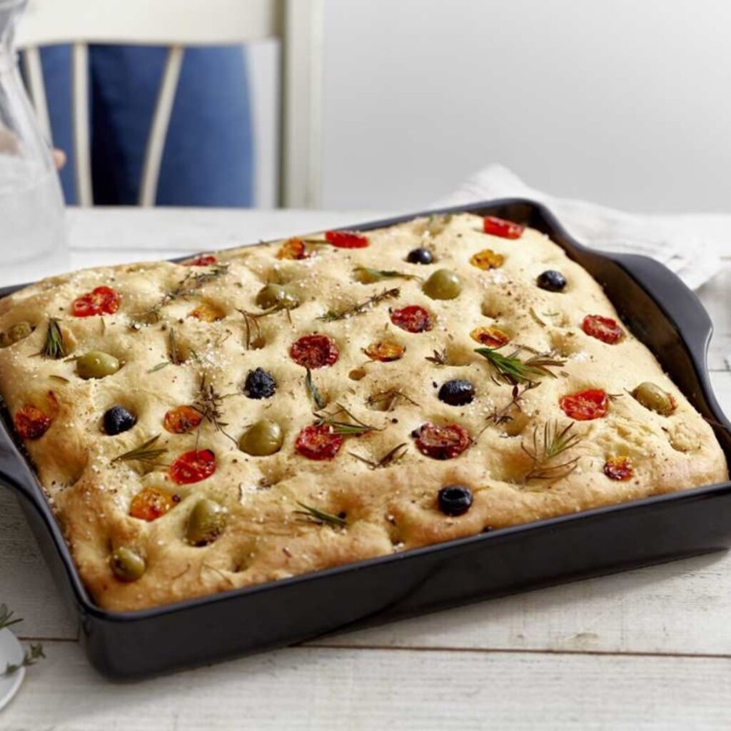 Emile Henry Fusain Focaccia Bread Baker