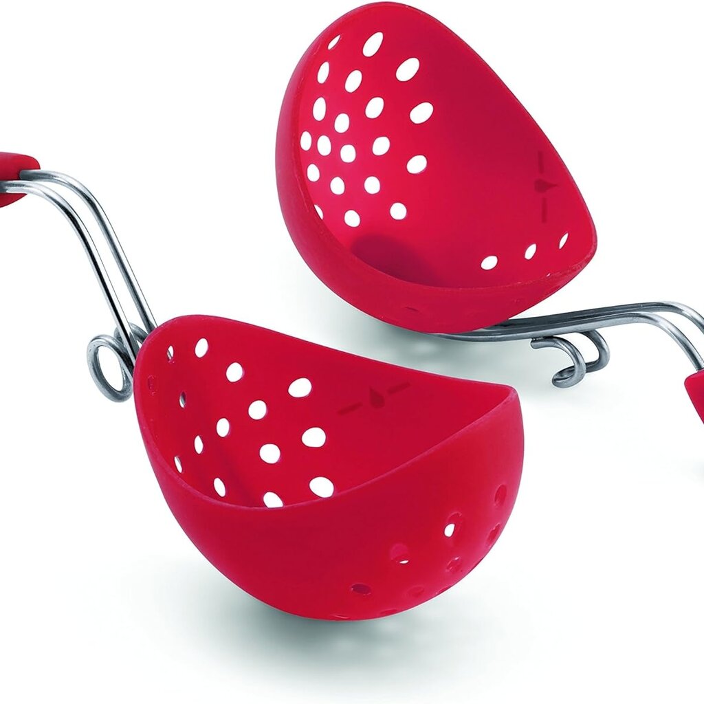 Cuisipro Egg Poacher 2pc set - Red Silicone