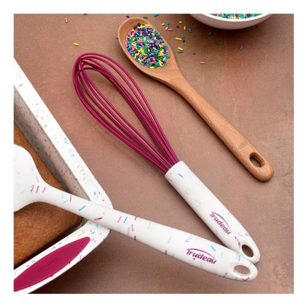 Trudeau Silicone Whisk 10" - Confetti Fuschia