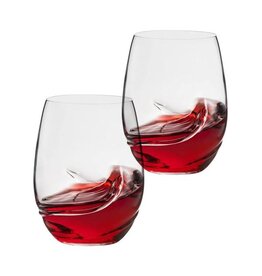 Trudeau Oxygen Bx/2 17oz Stemless Wine Glasses