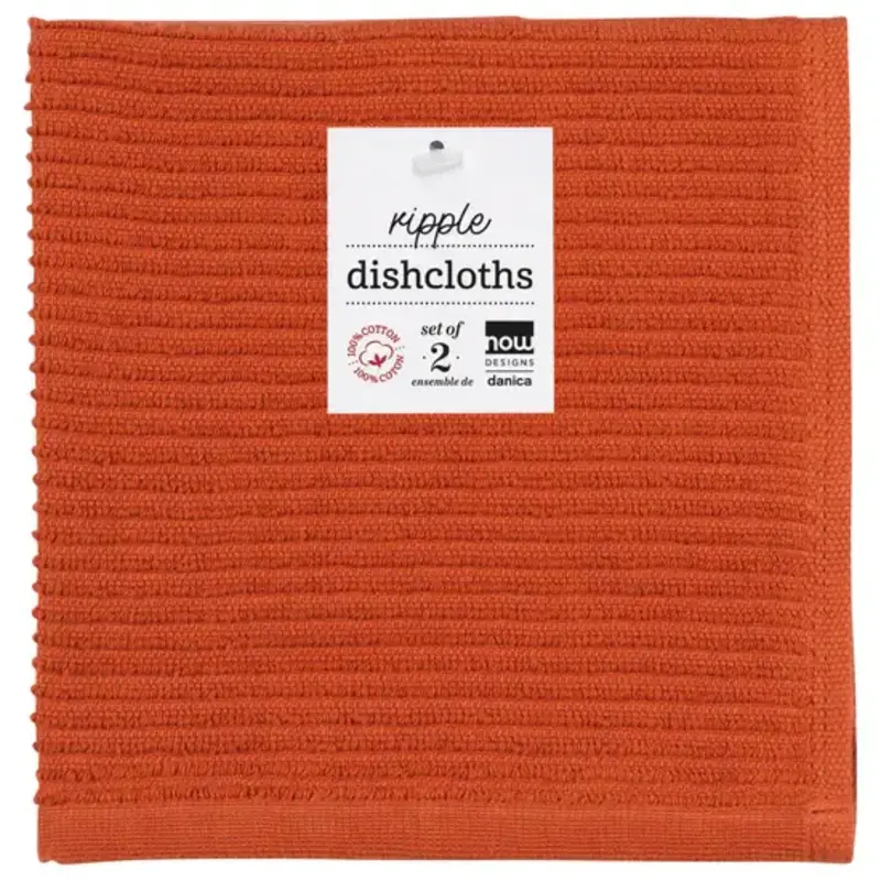 Now Designs Ripple Dishcloth S/2 - Rust^