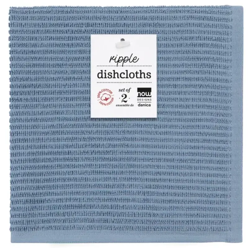 Now Designs Ripple Dishcloth S/2 - Slate Blue^
