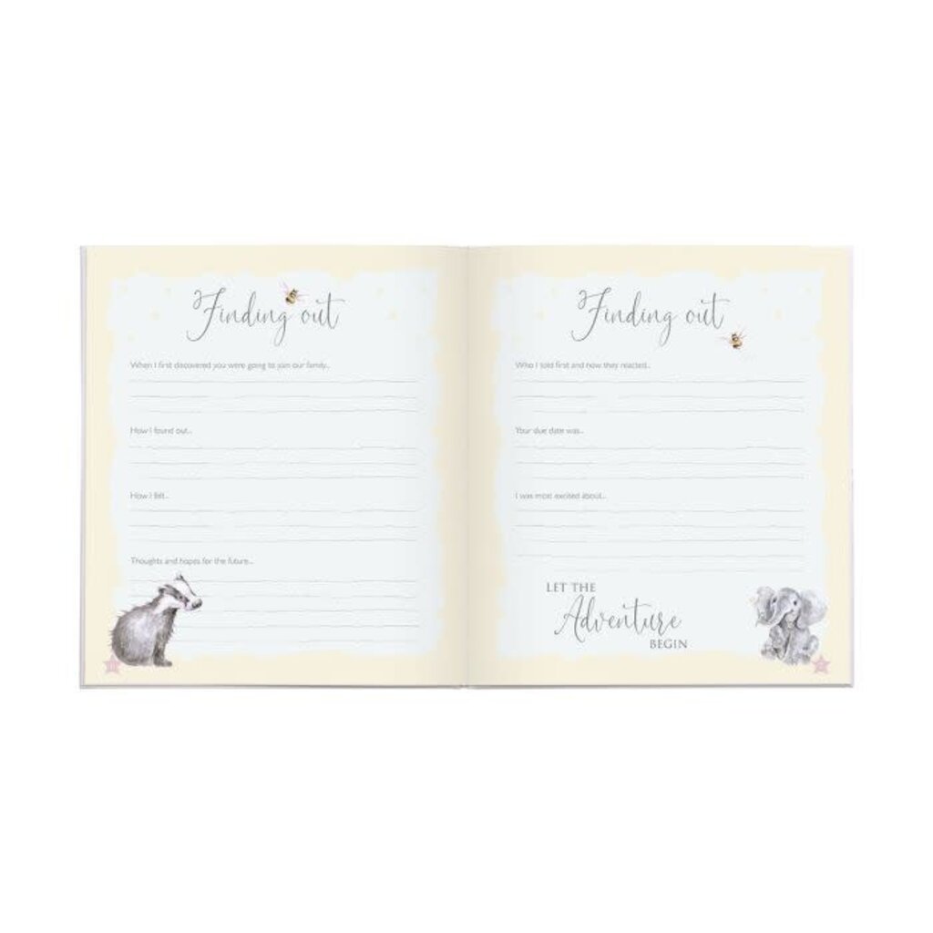 Wrendale Designs Baby Record Book 'Little Forest' - 'Hello Baby'