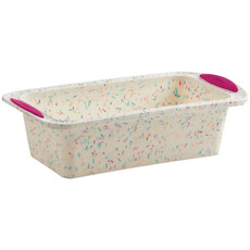 Trudeau Loaf Pan 8.5" x 4.5"- Confetti Fuchsia - Silicone