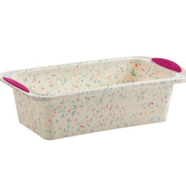 Trudeau Loaf Pan 8.5" x 4.5"- Confetti Fuchsia - Silicone