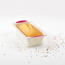 Trudeau Loaf Pan 8.5" x 4.5"- Confetti Fuchsia - Silicone