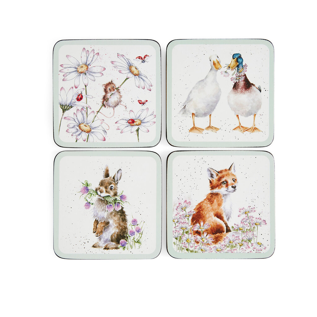 Wrendale Designs Wild Flower Coasters S/4