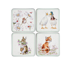 Wrendale Designs Wild Flower Coasters S/4