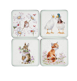 Wrendale Designs Wild Flower Coasters S/4