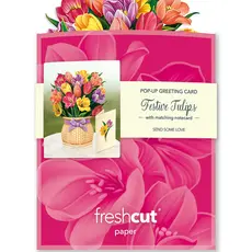Freshcut paper Mini Pop-Up Flower Bouquet - Festive Tulips