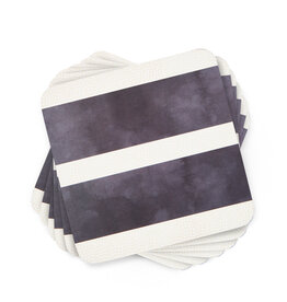 Pimpernel Mono Stripe Coasters S/6