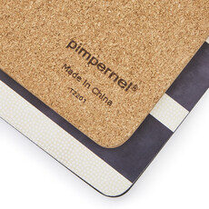 Pimpernel Mono Stripe Coasters S/6