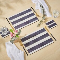 Pimpernel Mono Stripe Coasters S/6